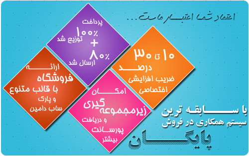 همکاری در فروش سیستم تجارت الکترونیک می مارکت